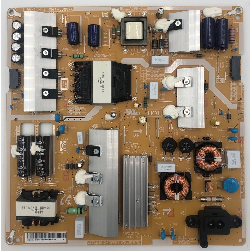 Samsung UN50JU6401F LED TV L55S6_FHS Power Supply Board- BN44-00807A