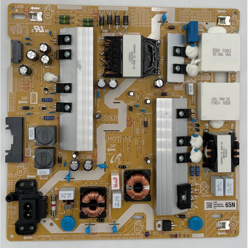 Samsung UN65NU6900FXZA 4K LED TV L65E6N_NHS Power Supply Board- BN44-00932A