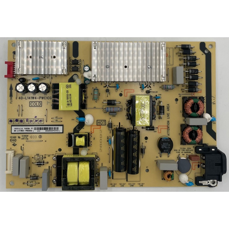 TCL 65S4 4K LED TV 40-L141W4-PWC1CG Power Supply Board- 08-L171WD2-PW200AA