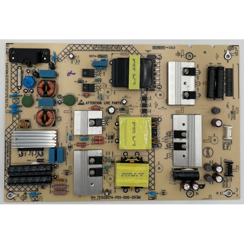 Vizio D65-F1 4K LED TV 715G9174-P01-000-003M Power Supply Board- ADTVH4020AAW
