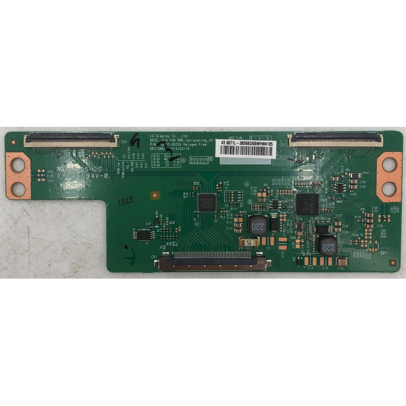 Vizio E43-C2 LED TV 6870C-0532A T-Con Board- 6871L-3806B