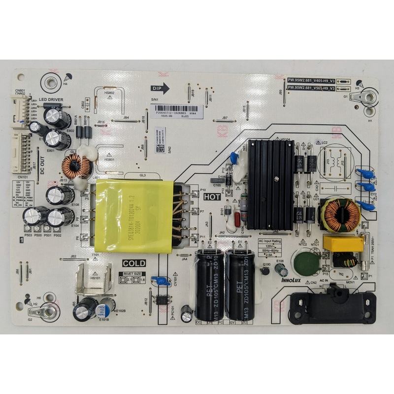 Vizio V505-H19 LED TV PW.95W2.681 Power Supply Board- 6M04B0002C000