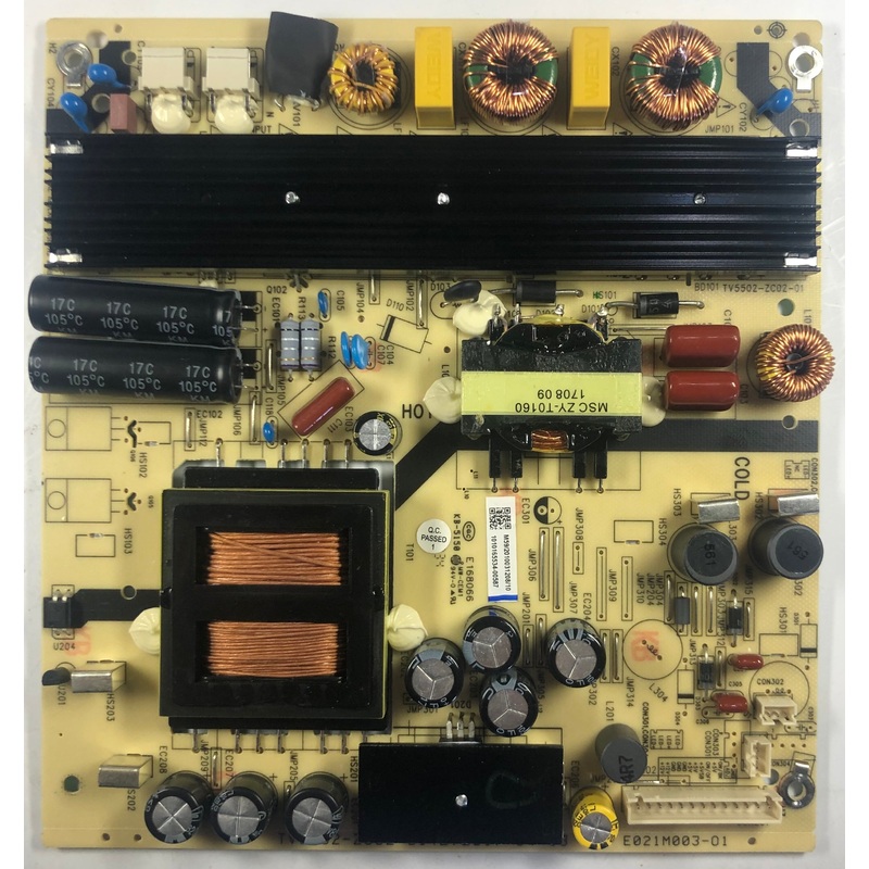 JVC LT-49MA875 4K LED TV TV5502-ZC02-01 Power Supply Board- E021M003-01