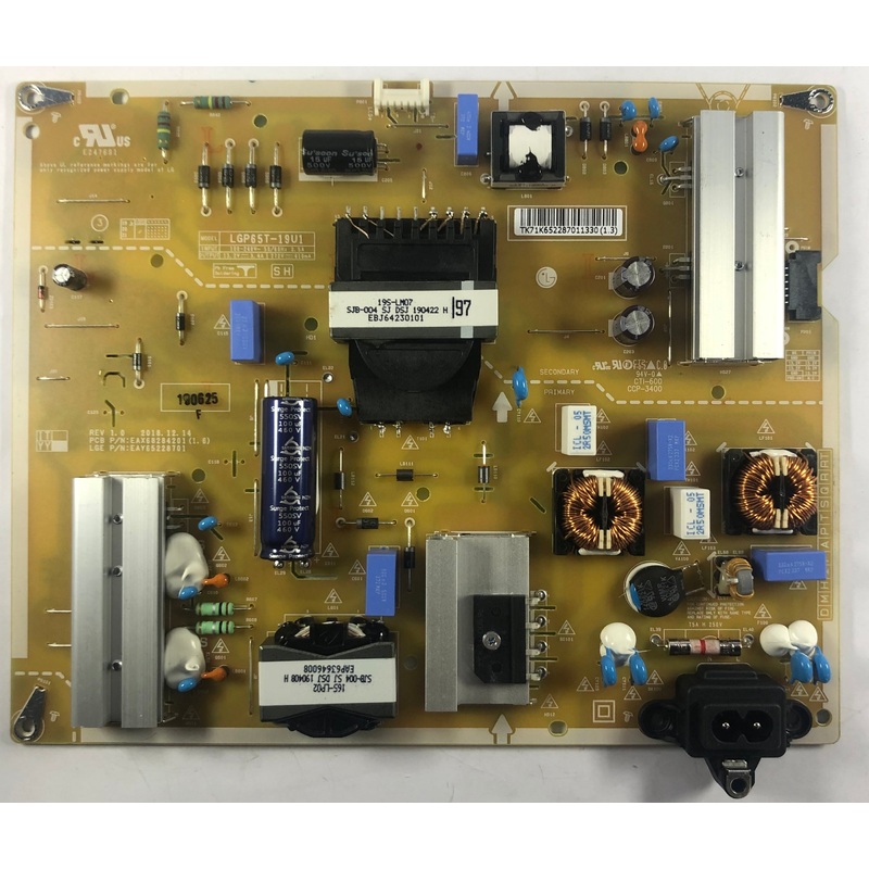LG 65UM7300PUA 4K LED TV LGP65T-19U1 Power Supply Board- EAY65228701