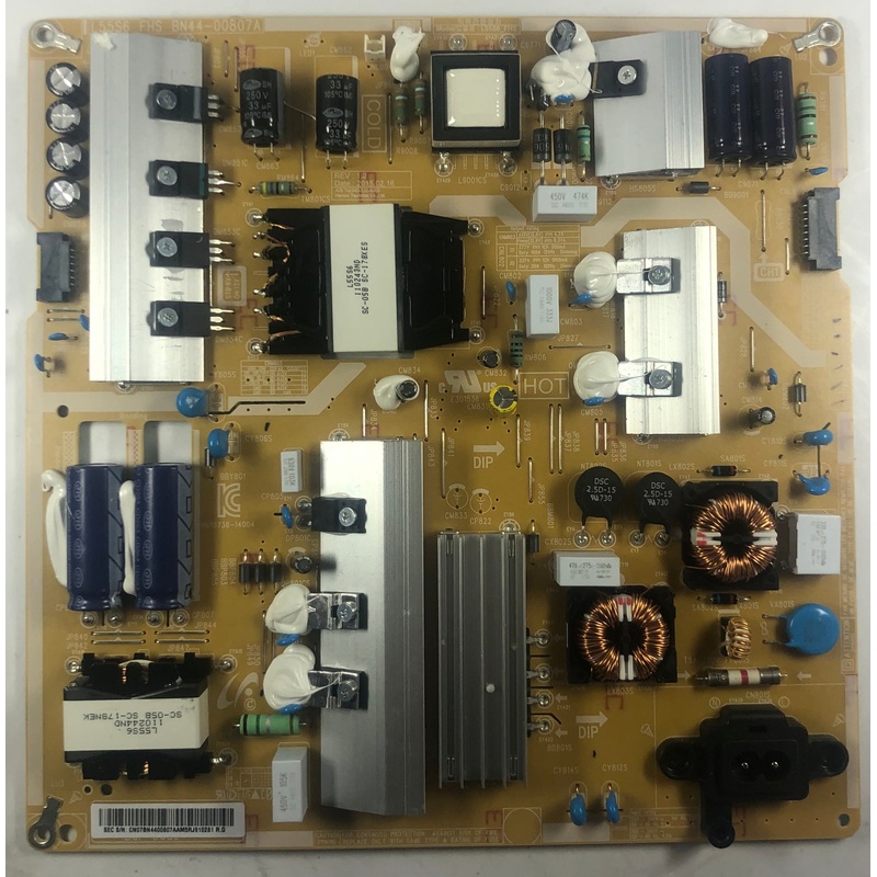 Samsung UN50MU6300FXZA 4K LED TV L55S6_FHS Power Supply Board- BN44-00807A