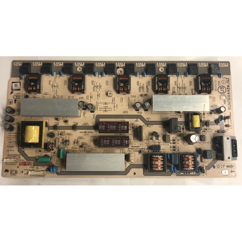 Sharp Aquos LC-32D44U LCD TV QPWBS0204SNPZ Power Board- RUNTKA448WJQZ