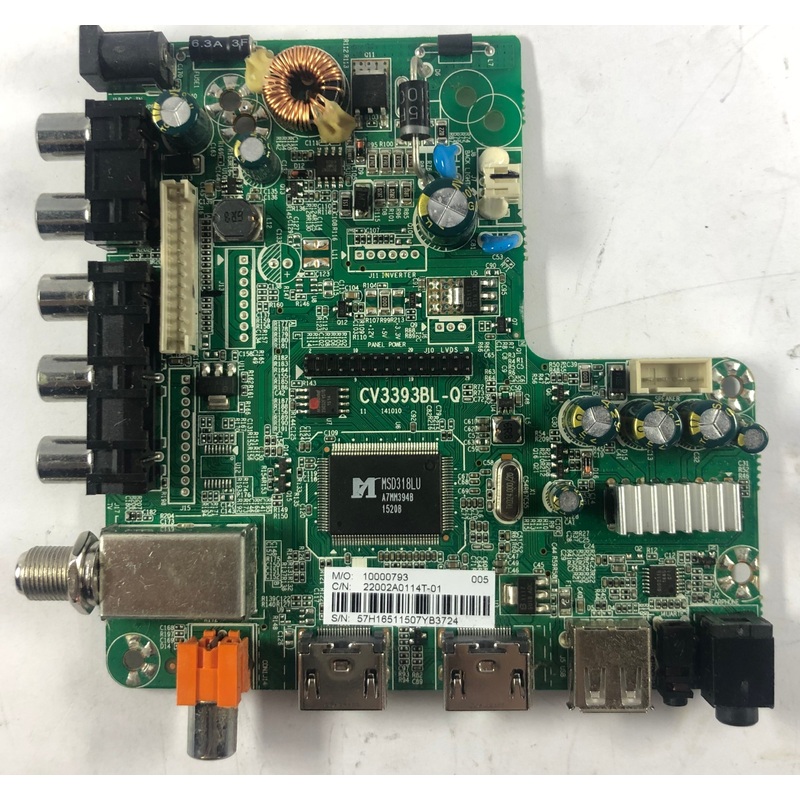 Insignia NS-24DD220NA LED TV CV3393BL-Q Main Board- 22002A0114T-01