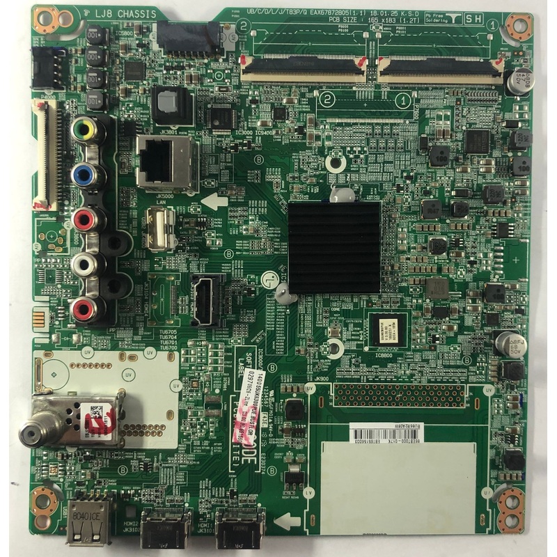 LG 55UK6300PUE 4K LED TV EAX67872805 Main Board- EBT65156003