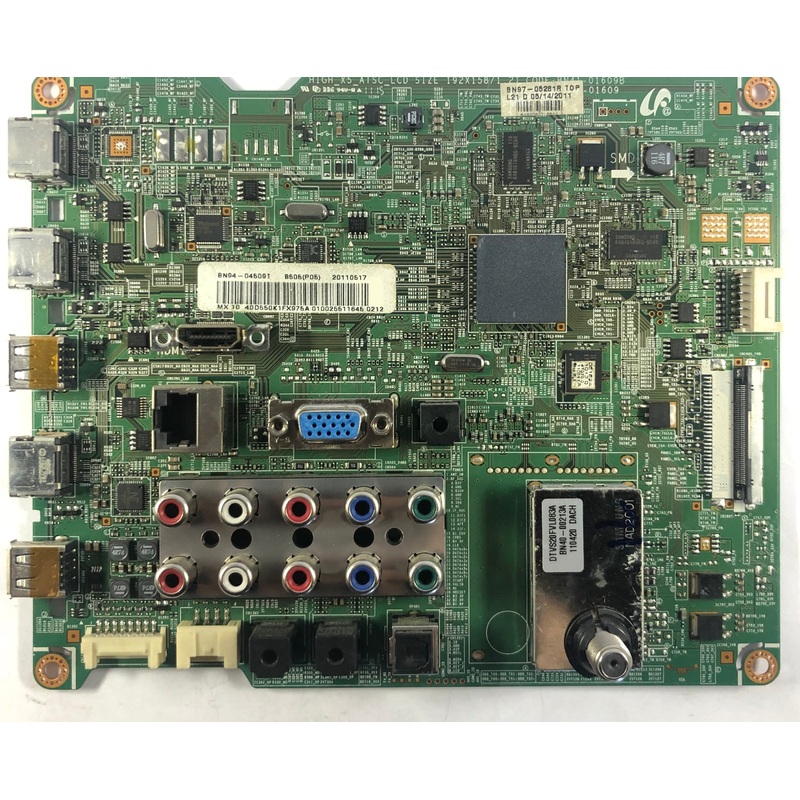 Samsung LN40D550K1FXZA LCD TV BN97-05281R Main Board- BN94-04509T