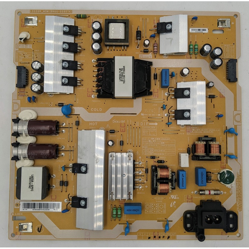 Samsung MU6290 LED TV L55S6R_MSM Power Supply Board- BN44-00807K