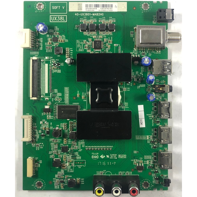 TCL 32S305 LED TV 40-UX3801-MAB2HG Main Board- T8-28NA3R-MA1