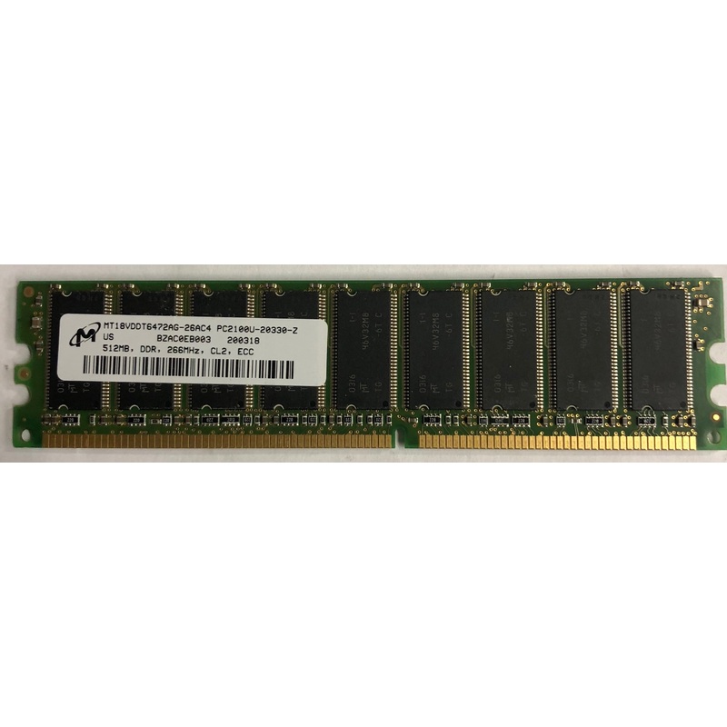 Micron MT18VDDT6472AG-26AC4 512MB DDR Server RAM Memory