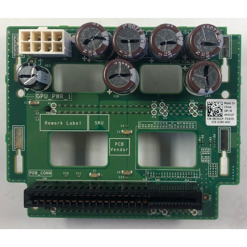 Dell PowerEdge R520 Server 01016W400-000-G Power Supply Backplane Board- K501P