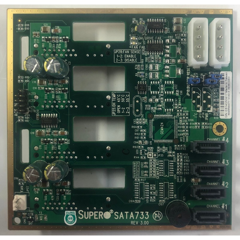 Supermicro Server SATA733 4-Slot SATA HDD Backplane Board