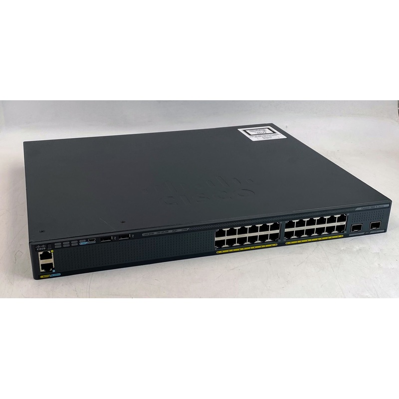 Cisco WS-C2960X-24PD-L 24-Port Gigabit Ethernet PoE+ 2 SFP+ Network Switch
