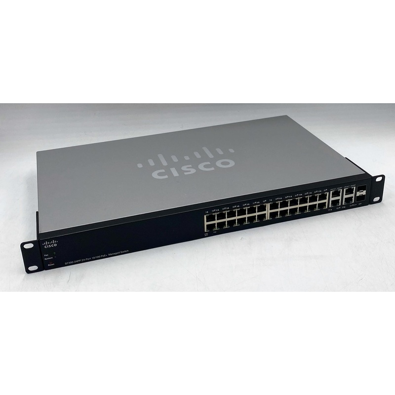 Cisco SF300-24PP 24-Port 10/100 PoE+ Managed Switch with Gigabit Uplinks
