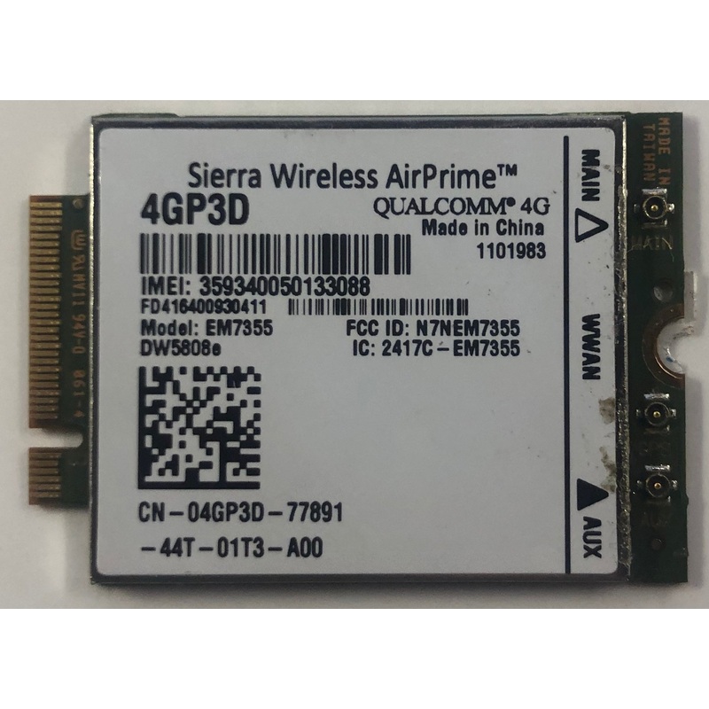 Dell Latitude 3340 Laptop EM7355 WWAN Mobile Wireless Card- 4GP3D