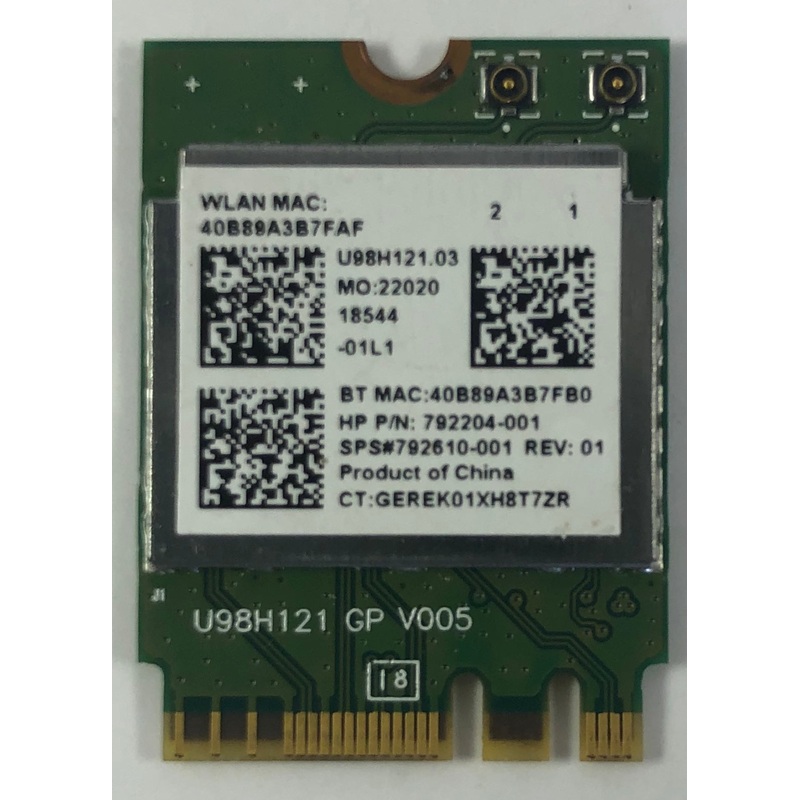 HP Pavilion 17-G Laptop RTL8723BE Wireless & Bluetooth Network Adapter- 792610-001