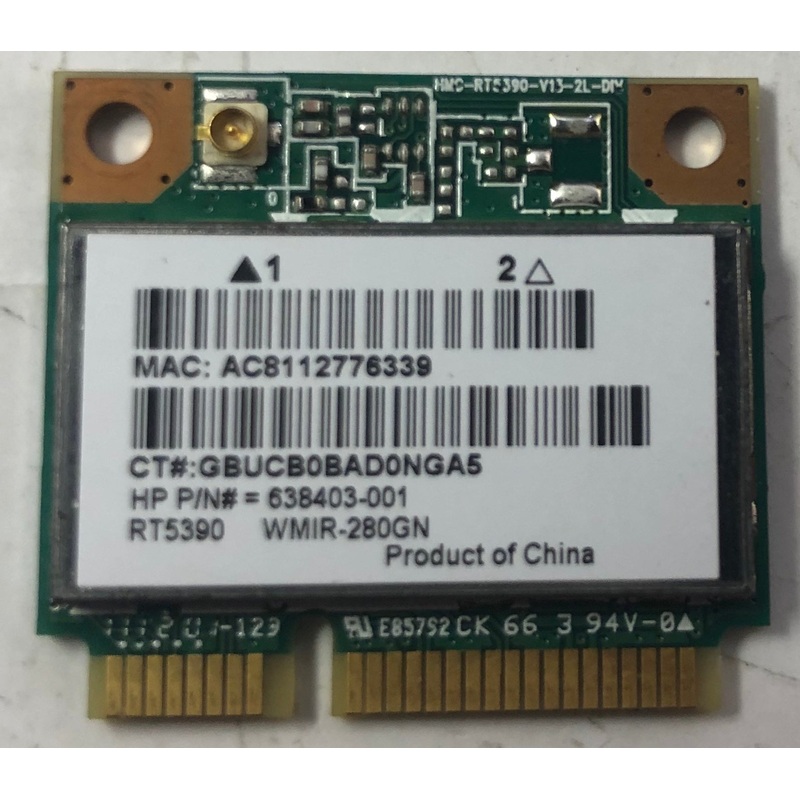 HP Pavilion H8-1020 Desktop RT5390 Wireless Network Adapter- 638403-001