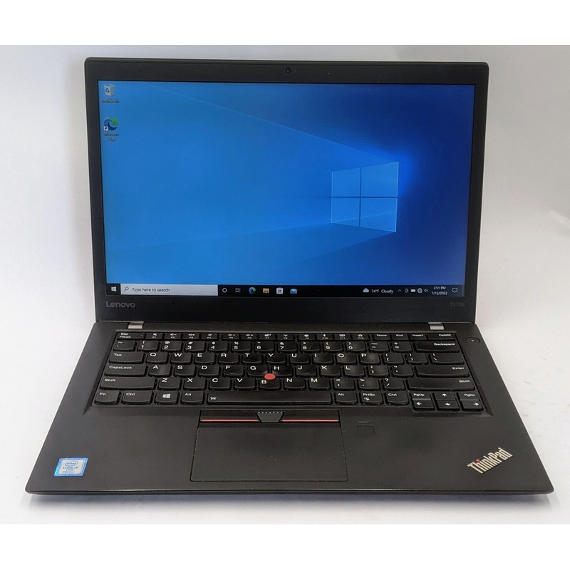 Lenovo ThinkPad T470s Laptop- 256GB SSD, 8GB RAM, Intel i7 CPU, Windows 10 Pro