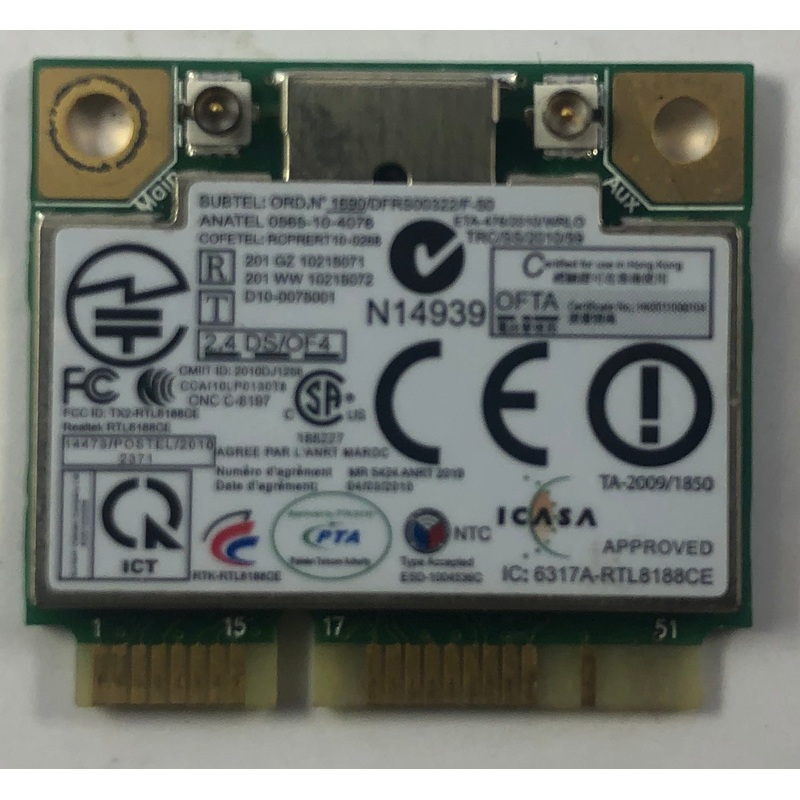 Lenovo ThinkPad X120e Laptop RTL8188CE Wireless-N Half Mini PCI-e Card- 60Y3247