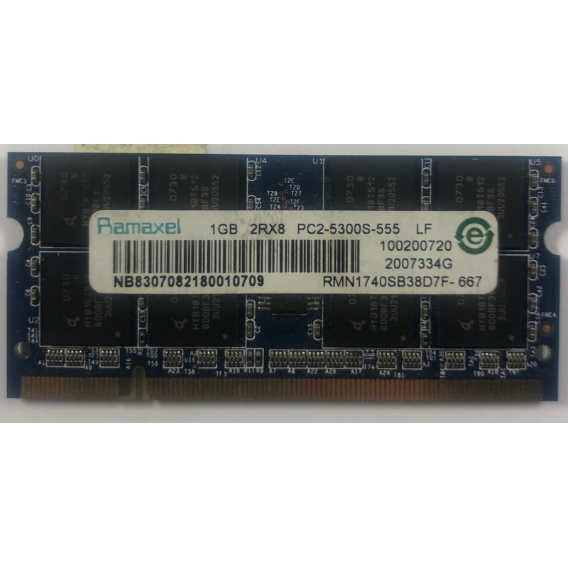 Ramaxel RMN1740SB38D7F-667 1GB DDR2 Laptop RAM Memory