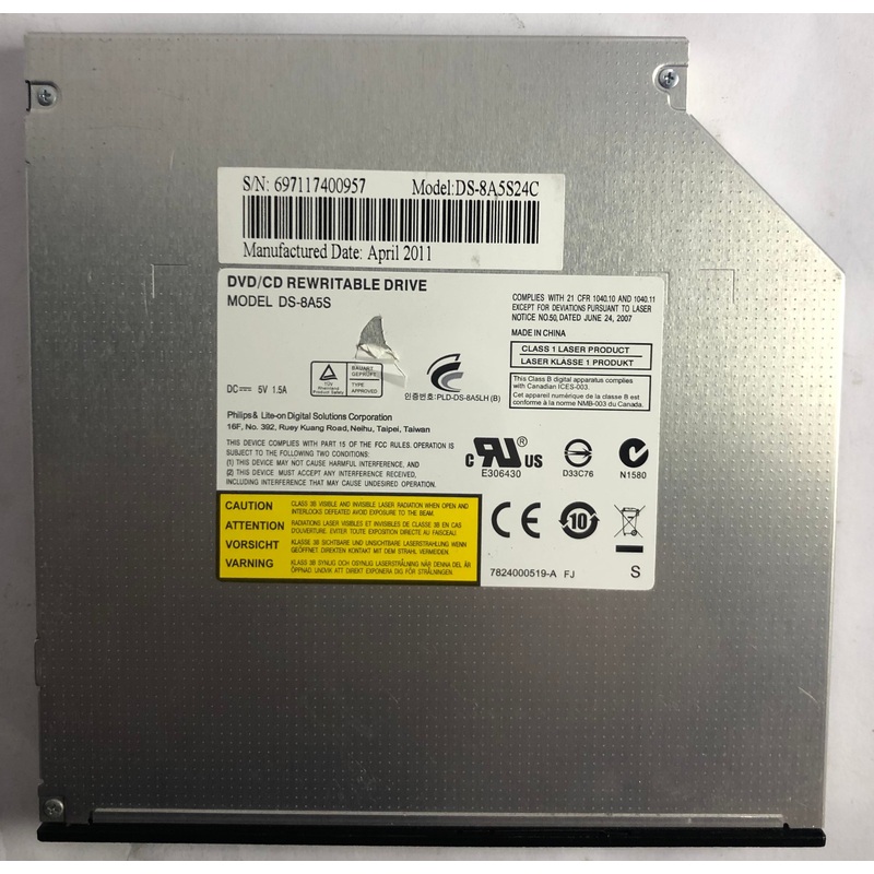 Lite-On DS-8A5S Internal Laptop DVD/CD Rewritable Drive