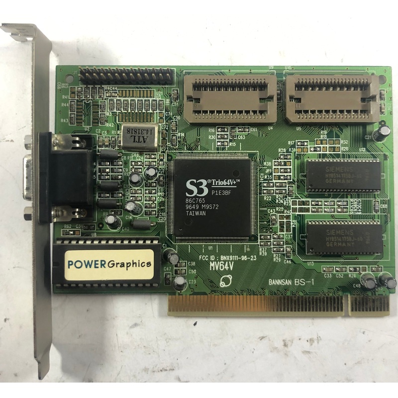 S3 Trio64V+ 2MB PCI Video Card- BNX9111-96-23