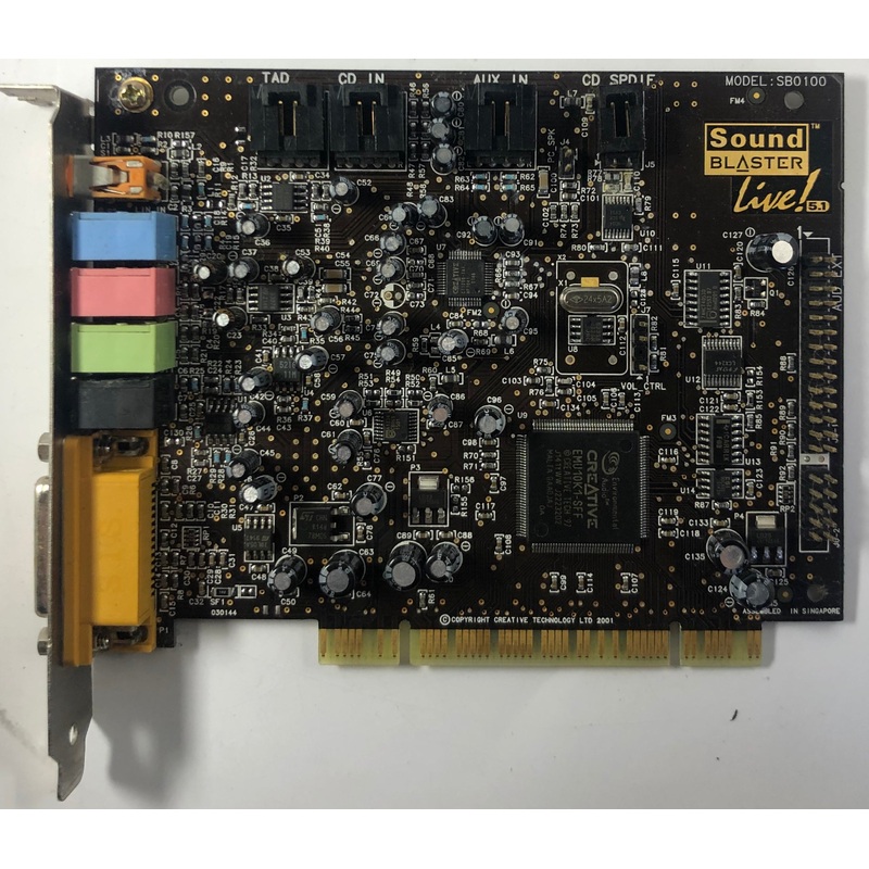 Creative Labs Sound Blaster Live 5.1 Channel PCI Sound Card- SB0100