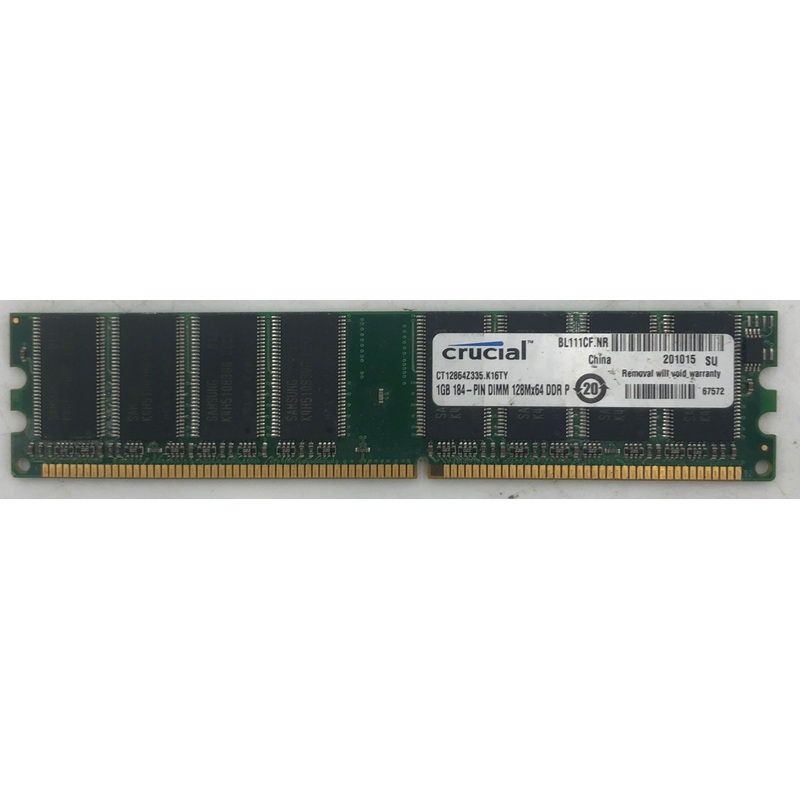 Crucial CT12864Z335.K16TY 1GB DDR Desktop RAM Memory