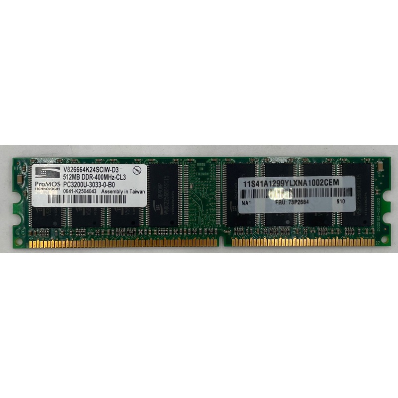ProMOS V826664K24SCIW-D3 512MB DDR Desktop RAM Memory