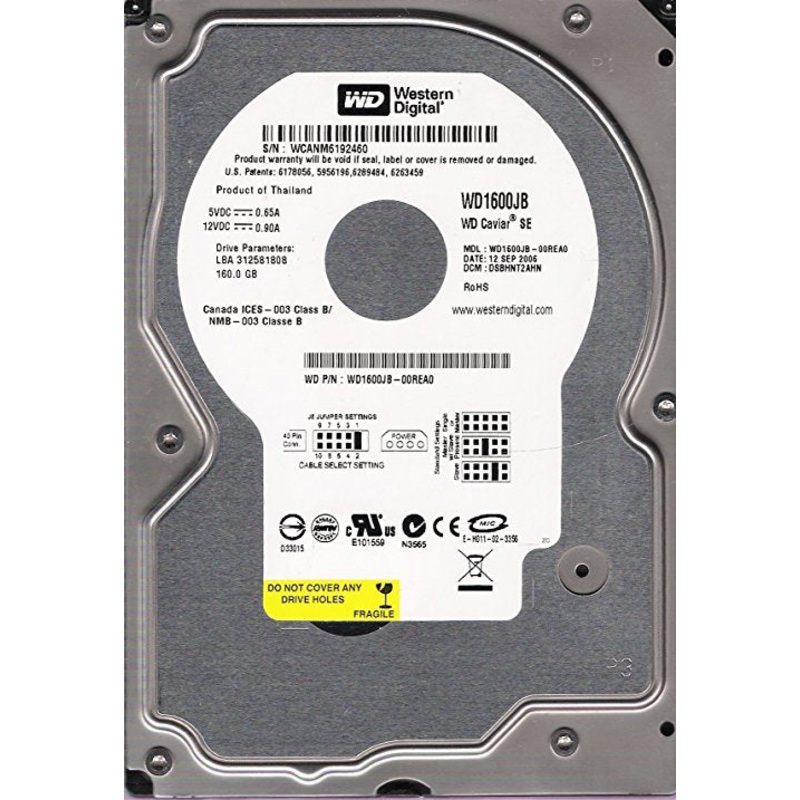 Western Digital Caviar SE WD1600JB-00REA0 160GB IDE Desktop Hard Drive